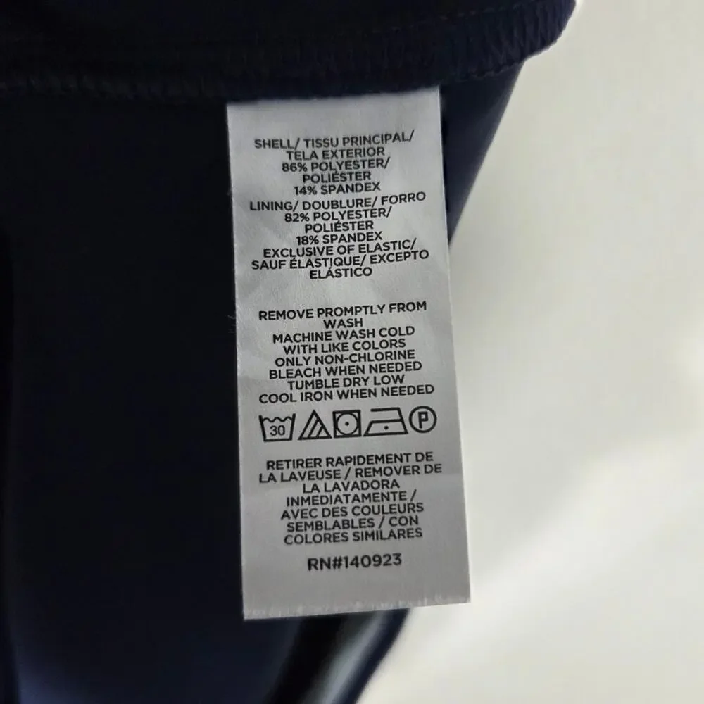 Lou & Grey Navy Blue Pleated Wanderweave Skort Size Med Golf Tennis Pickleball - Picture 7 of 8
